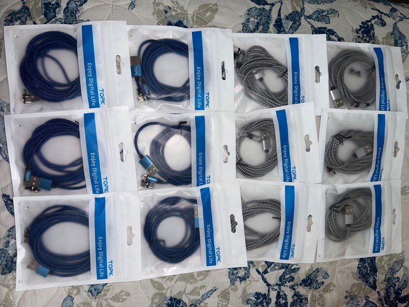 TOPK magnetic phone charging USB cable, 3 in 1 gallery
