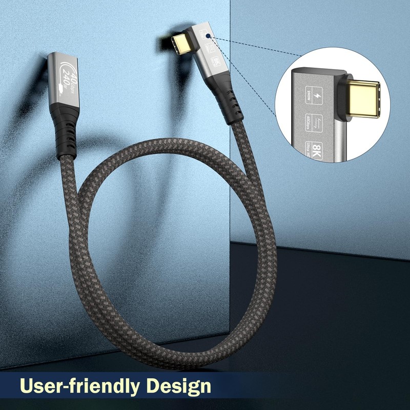 USB4 8K Cable 0.5M Thunderbolt 4 TypeC Male to Female Extension 40Gbps gallery