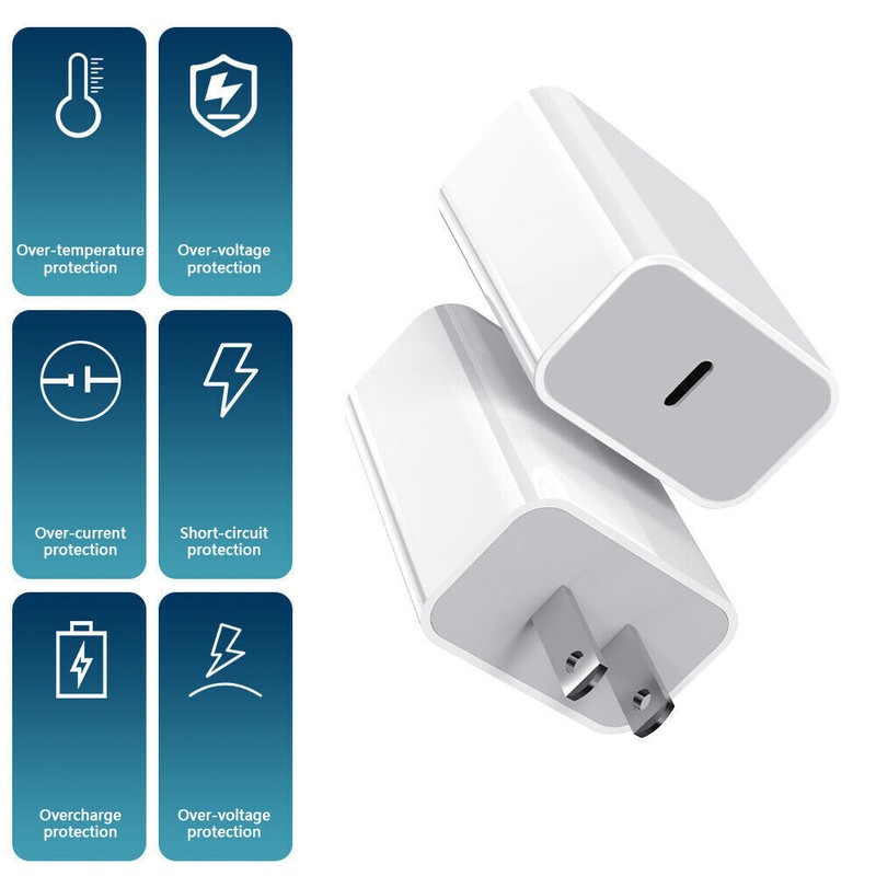 20W Super Fast Charger Wall Adapter + USB-C Cable For iPhone 16 15 14 13 12 11 gallery
