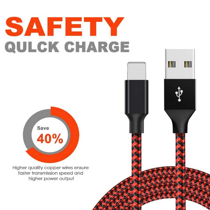 3/5/6Pack 6/10Ft USB Fast Charger Cable For iPhone 14 13 12 11 8 6 Charging Cord gallery