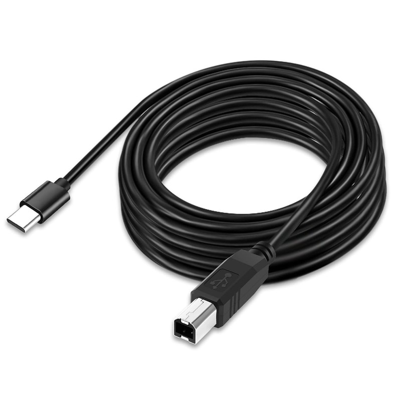 Flexible USB C to USB B Printer Cable 6ft Data Transfer for MacBook Pro gallery