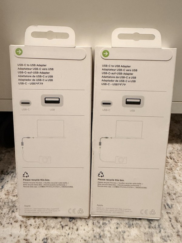 Apple USB-C to USB Adapter, Original Packaging, 2 For The Price Of One gallery