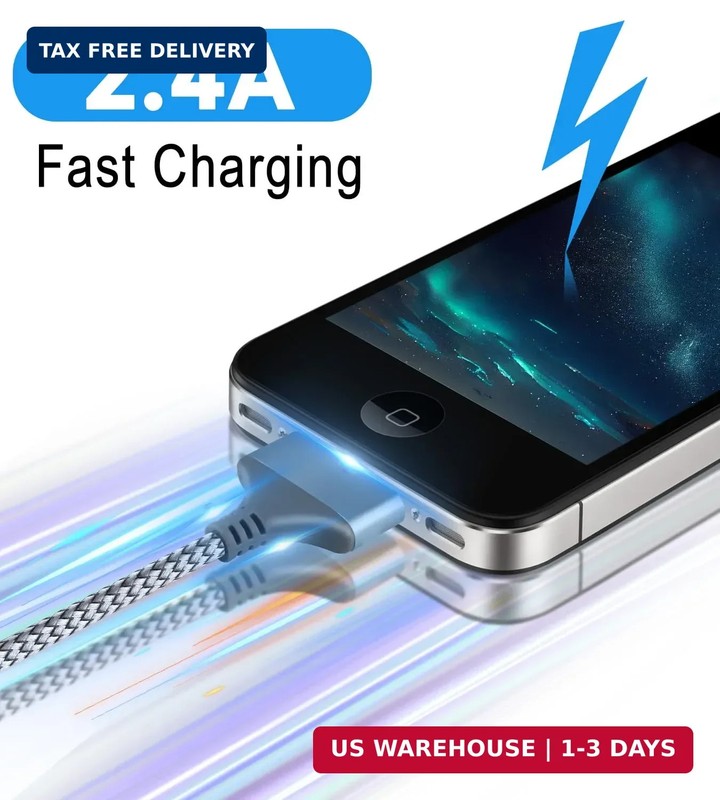 30 Pin to USB C Adapter Ipod Charger Nylon Braided Fast Charging Data Cord Next gallery