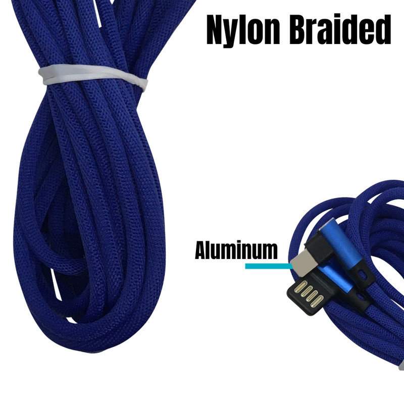 3Pack 10Ft 90Degree Right Angle USB Cable For Apple iPhone Charging Charger Cord gallery