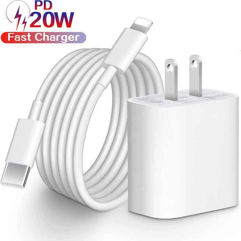3FT USB-C Cable 20W PD Fast Charger Wall Adapter Phone for Apple 14 13 12 11 X gallery