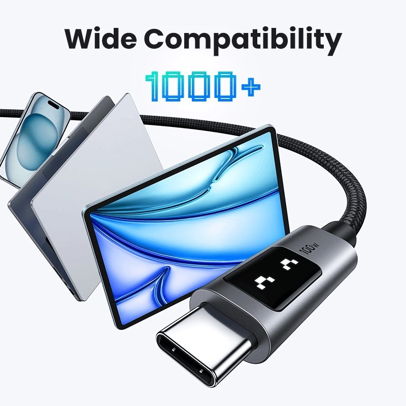 2m USB-C to USB-C Cable 100W PD 5A Fast Charging Cord for Laptop, Phone, MacBook gallery