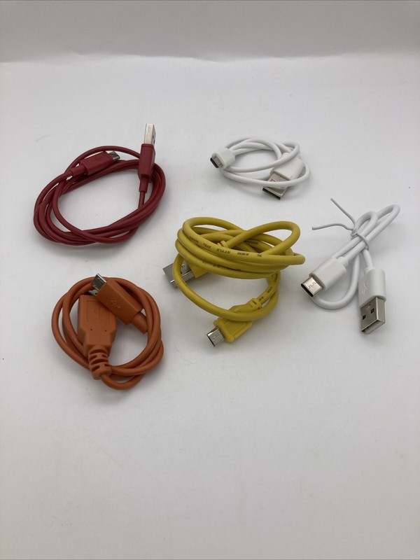 Lot Of 5 Charging Cables:3 USB Regular Charging Cables, 1 High Speed USB& 1USB-C