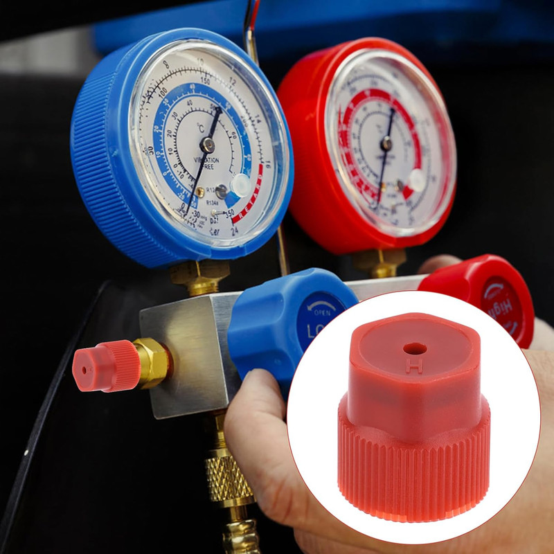 10Pcs Ac Charging Port Caps, 13Mm & 16Mm AC System Service Valve Cap Leak-Proof gallery