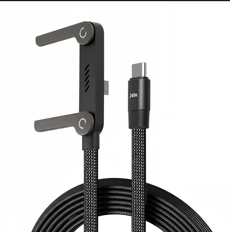 65W Super Fast Charging+240W 2-in-1 Fast Charg Cable Rotatable Stand Holder gallery