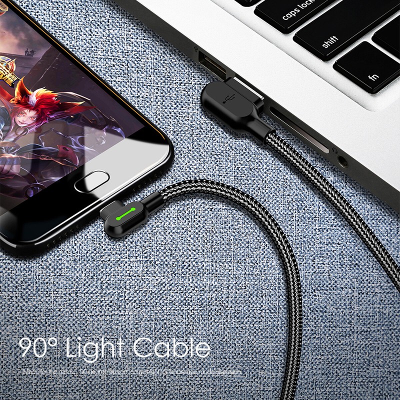 Mcdodo LED Elbow USB Type-C Charger Cable Cord for Samsung S26 S25 S24 S23 Ultra gallery