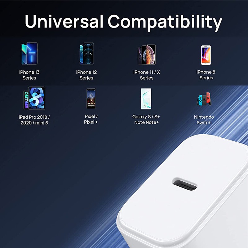 20W USB-C Fast Charger PD Adapter Cable For iPhone 15/14/13/12/11 XR X Pro iPad gallery