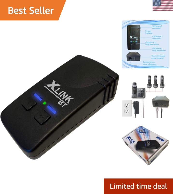 Compact Bluetooth Adapter for Home Phones – Connect Two Cell Phones Effortlessly