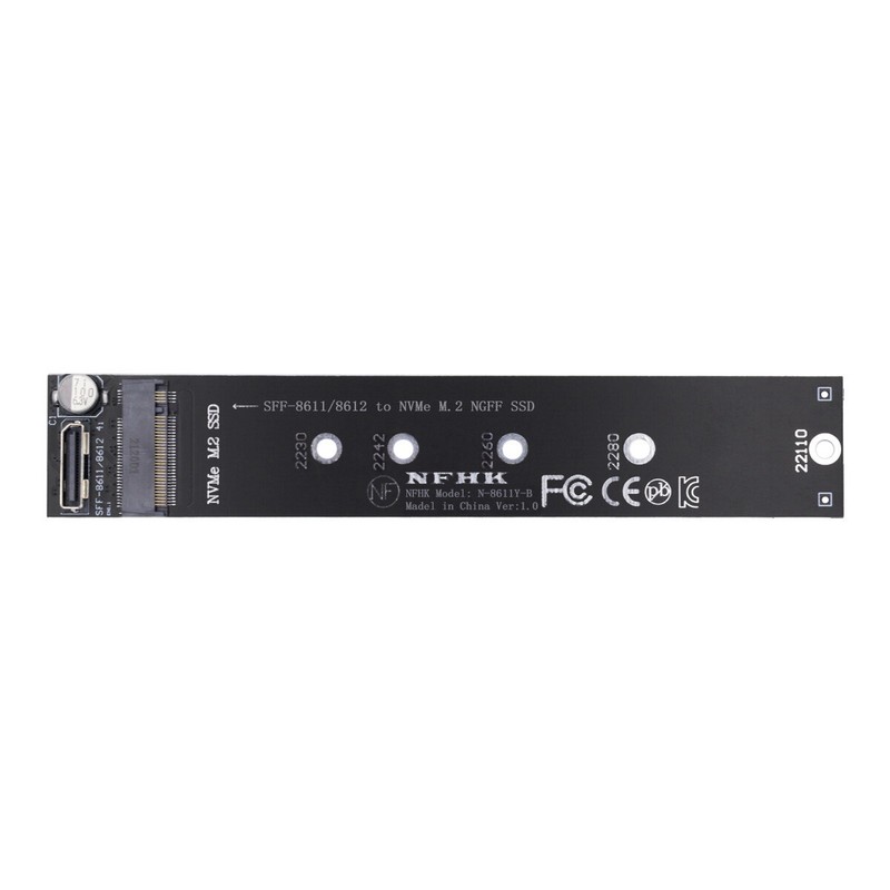 CABLECY Oculink SFF-8612 to M.2 Kit NGFF M-Key to NVME PCIe SSD 2280 Adapter gallery