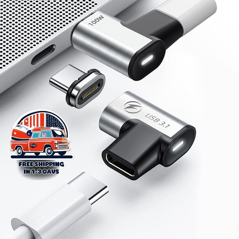 Adaptador Magnético USB C 24 Pines, Transferencia De Datos De 10 Gbps Vídeo 4K gallery