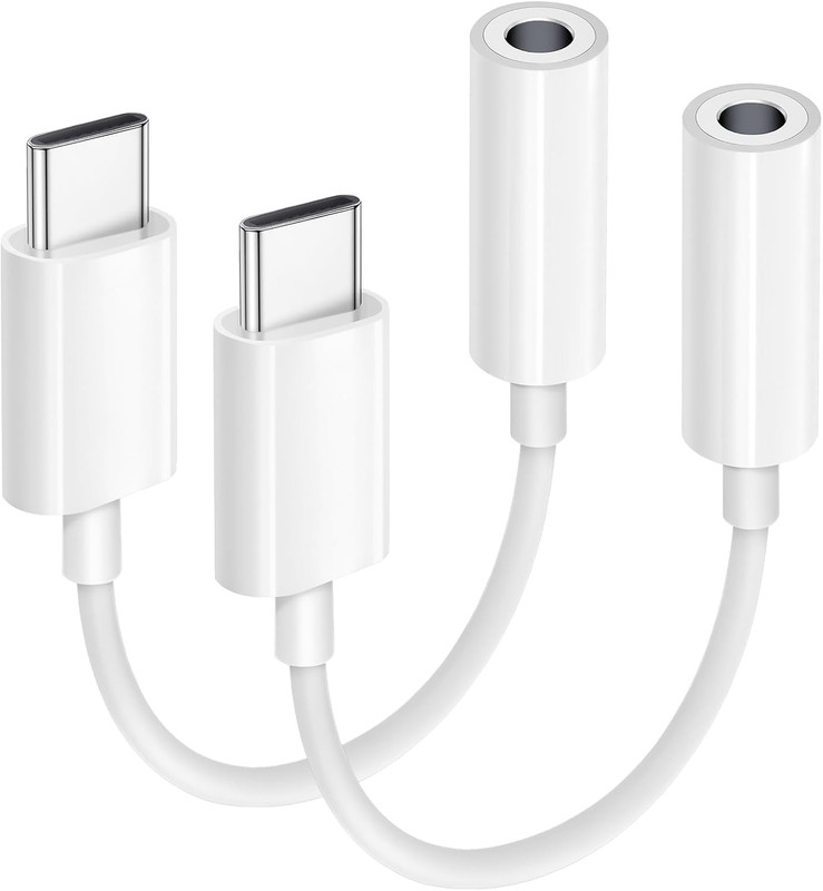 USB C to 3.5Mm Audio Headphone Jack Adapter, Type C Aux Audio Dongle Cable Cord