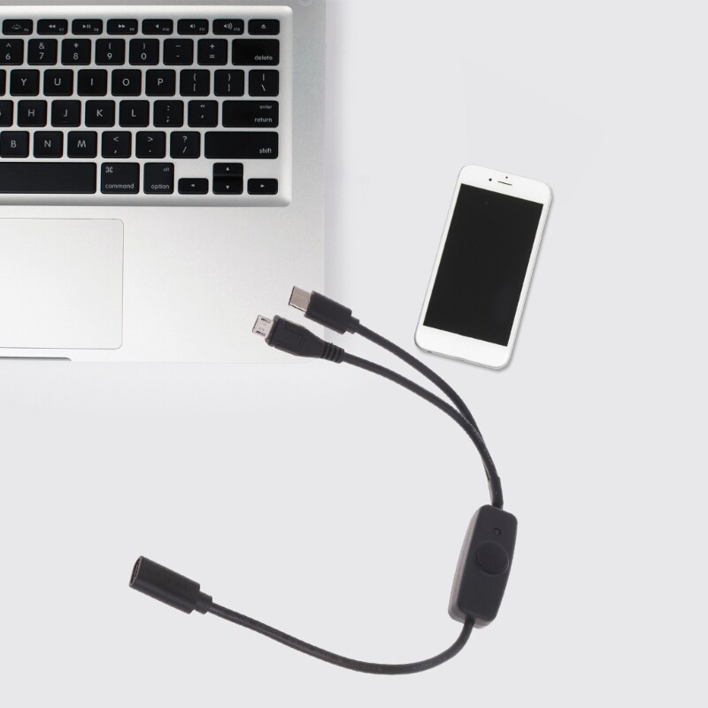 2-in-1 USB C To Micro USB Type C Cable For Mobile Phone Multi Charging Wire gallery