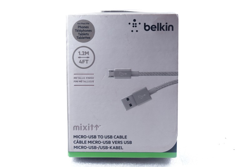 Belkin 4-Foot MIXIT Metallic Silver Durable Micro USB Cable for Android devices