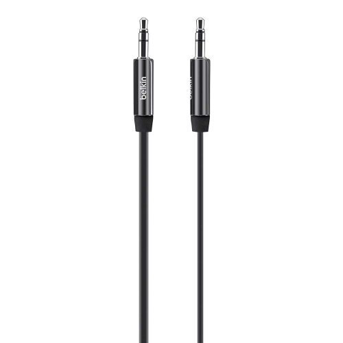 Belkin MiXiT Tangle-Free Flat 3.5mm Aux Cable, 3 ft Cord, Black