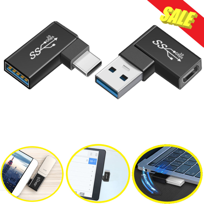 L shape 3.1/3.0 USB Type C USB OTG Charger Charging Adapter Converter Data Sync