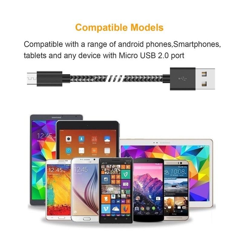 Micro USB Cable Android Charger [6-Pack 5ft] Nylon Braided Fast Sync&Charging... gallery