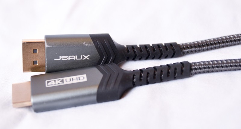 DisplayPort Cable 10ft, JSAUX 21.6Gbps High Speed DP 1.2 Braided Display Port Co gallery