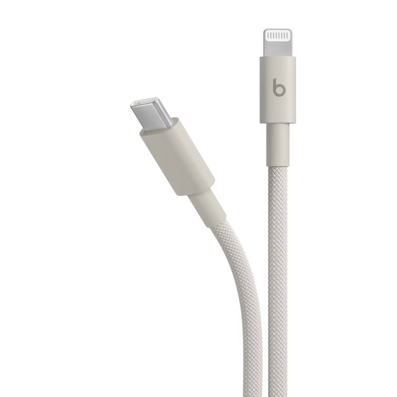 10 Ft Foot 8-Pin To USB-C Cable White Braded gallery