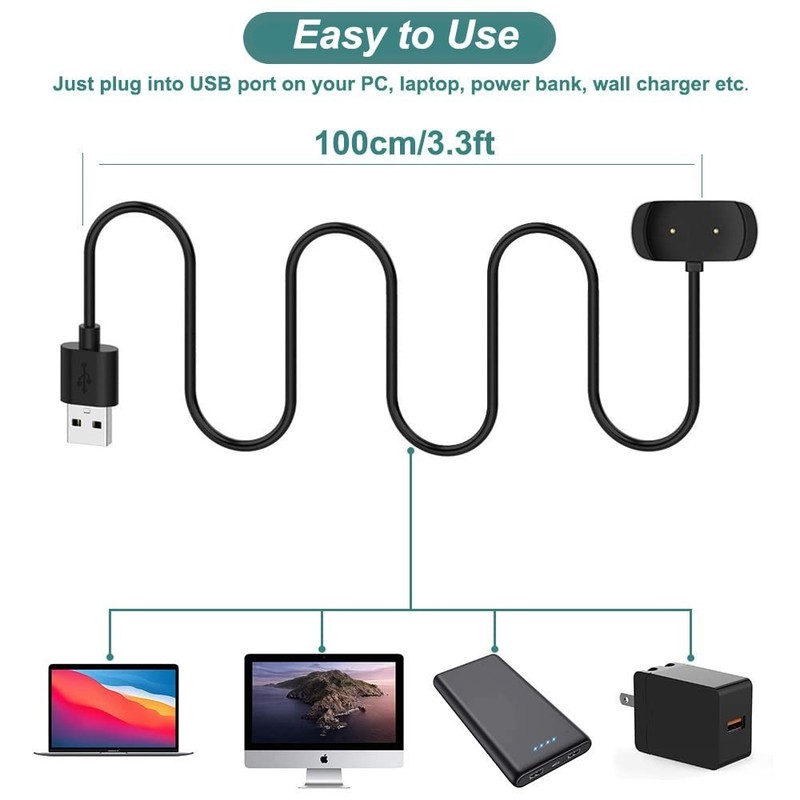 Charger for Amazfit Bip 5, Bip 3, Bip U, T-Rex Pro, GTS 4 Mini, GTS 2, GTS 2 ... gallery
