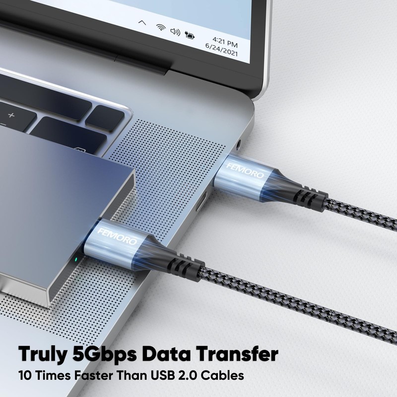 USB A To USB A Cable 3.0 5Gbps Data Transfer Charging Male To Male 3 Ft 2 PCS gallery
