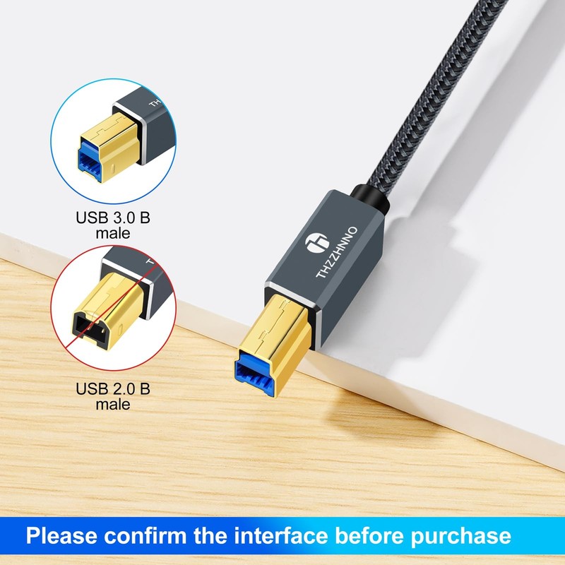 USB 3.0 Type A to B Cable 6.6FT Printer Scanner External Hard Drive Cord gallery