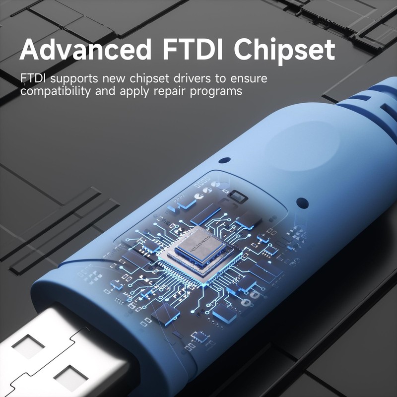 USB Type A to Mini B Console Cable with FT232 Chipset Blue 6FT 1 PCS gallery