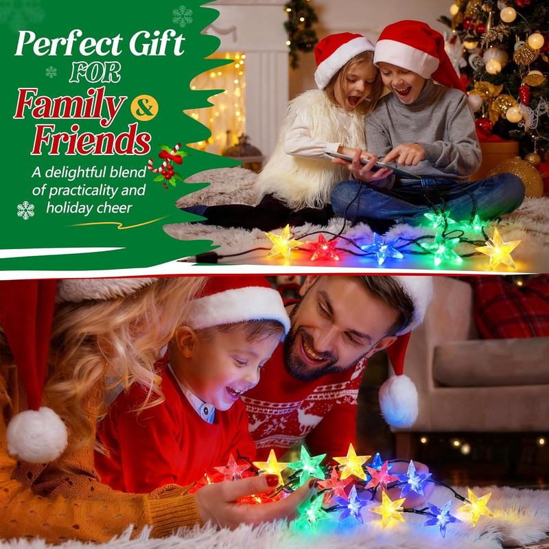 1 Pack USB Type C Christmas Light Phone Charger Cable, Multicolor 12 LED 50 Inch gallery