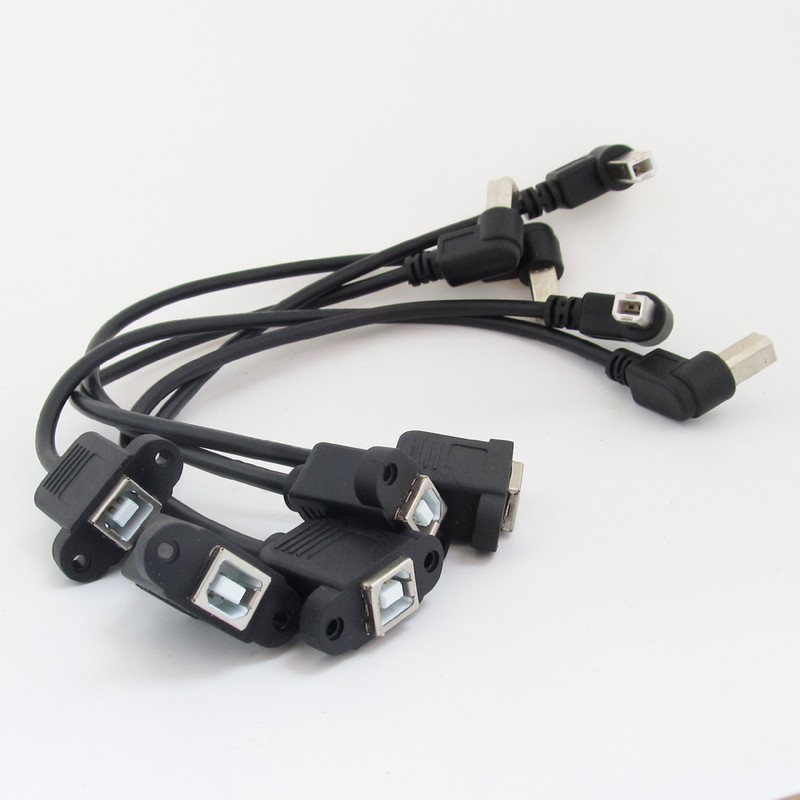 10pcs 30cm Printer Scanner Extension B Cable Right Angle Male to Female Screw gallery