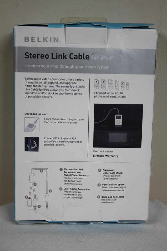 NEW Belkin Stereo Link Cable For IPOD - Nano Compatible gallery