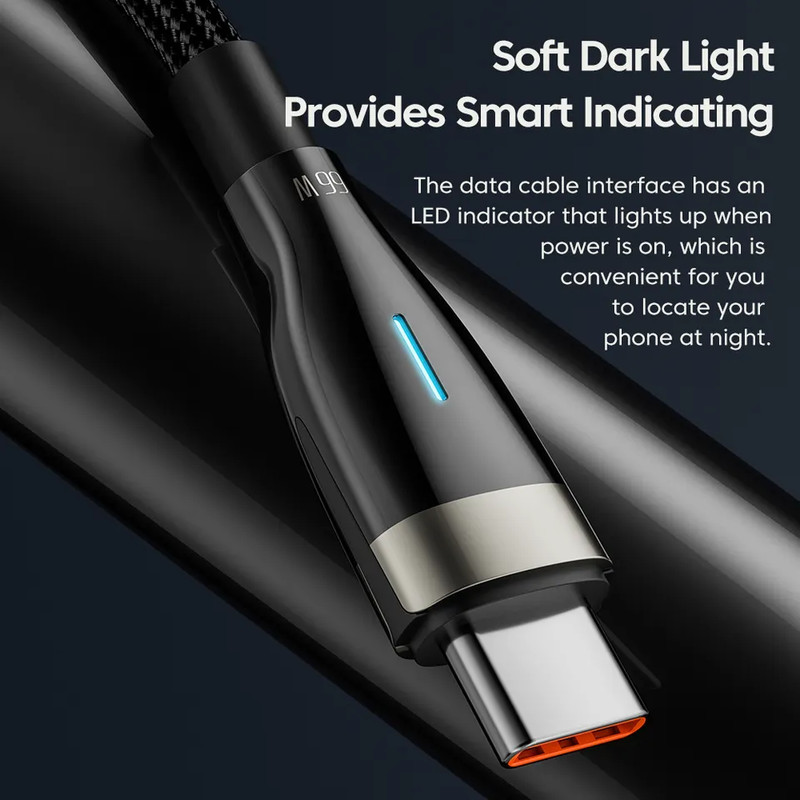 Rapid Charging with the Toocki USB-A to Type-C 6A 66W Fast Charging Cable gallery