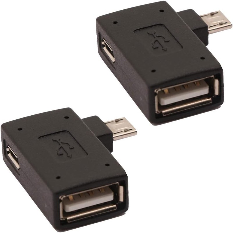 Compact 2-in-1 Micro USB OTG Adapter with Right Angle for Sega Genesis - 2 Pack gallery