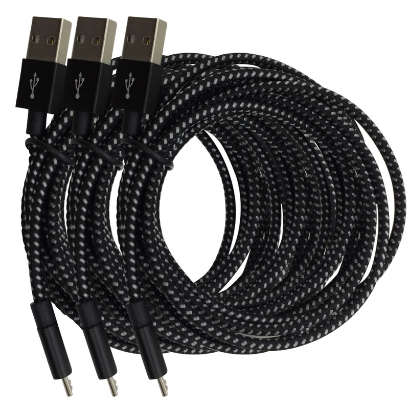 2Pack Micro USB Data Cable 10Ft Fast Charger US Plug Samsung S7 S6 Android LG gallery