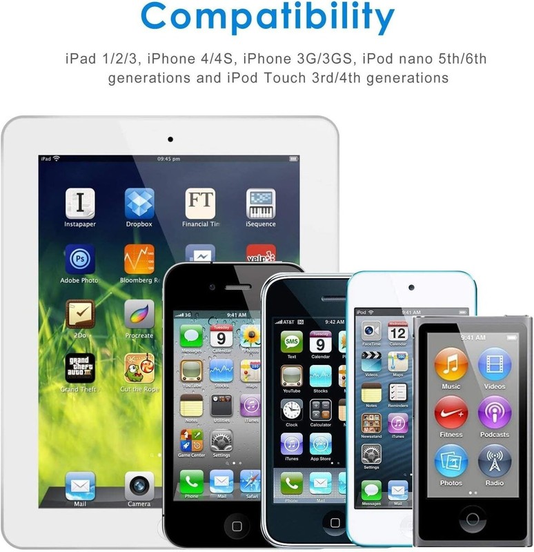 Cable Cargador Para Iphone 4 4S Cargador Para Ipad, Paquete De 2 5 Pies Carga... gallery