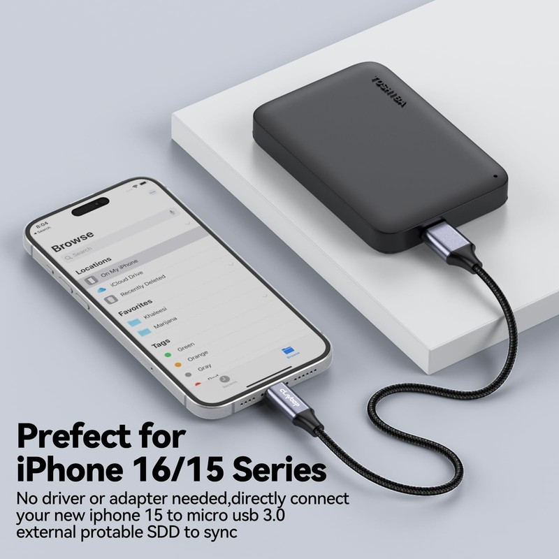 External Hard Drive Cable USB C 1.5FT, 10Gbps Micro B 3.0 to Type C Cord Wire... gallery