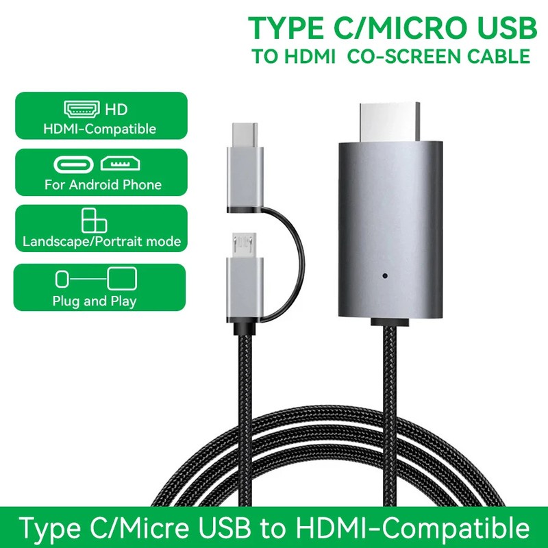 LD39 Wire HD Streaming Display TV Stick Dongle Micro USB Type C to HDMI Compatib gallery