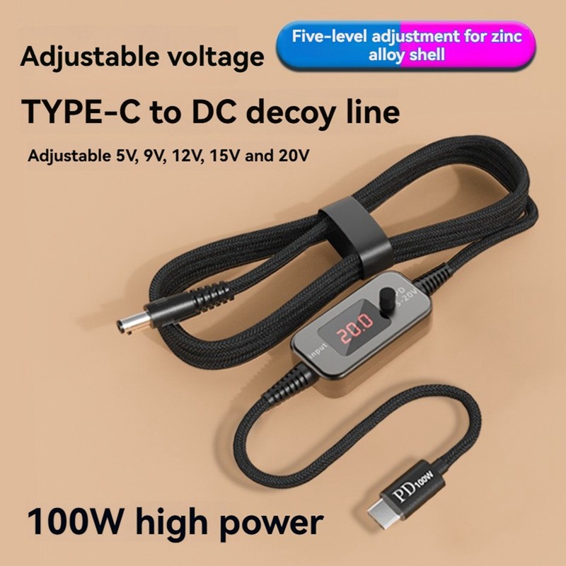 Type C to DC Boost Cable USB C to DC Adapter Cable 5V/9V/12V/15V/20V8026 gallery