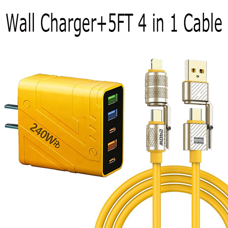 240W Super Fast Charging USB Type C Wall Charger For iPhone 17 16 15 14 13 12 11