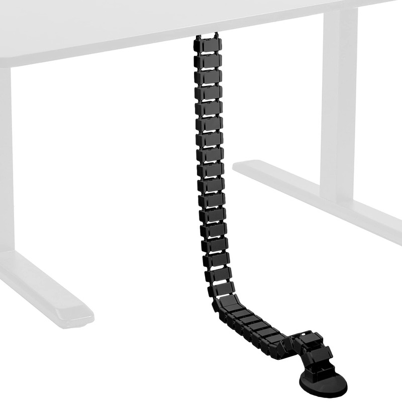 VIVO Under Desk Vertebrae Cable Management Kit, Adjustable 50 inches, Black