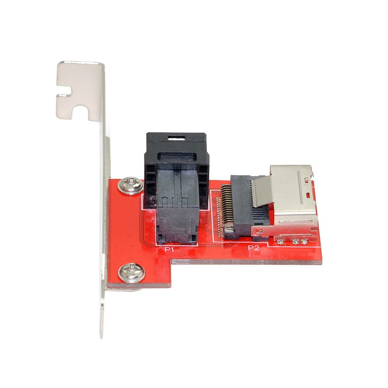 CABLECY SAS HD SFF-8643 PCBA Female Adapter PCI-Express 4.0 Mini SAS SFF-8087