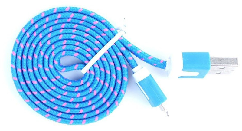 USB Cable Charger Cord Flat Braided For Phone 14, 13, 12, 11, X ,8, 7, 6, 5 Lot gallery