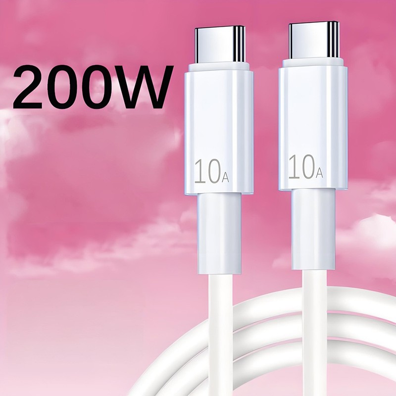 USB Type C to C Cable PD 66W/120W/200W 10A Fast Phone Charger Data Cable Lead gallery