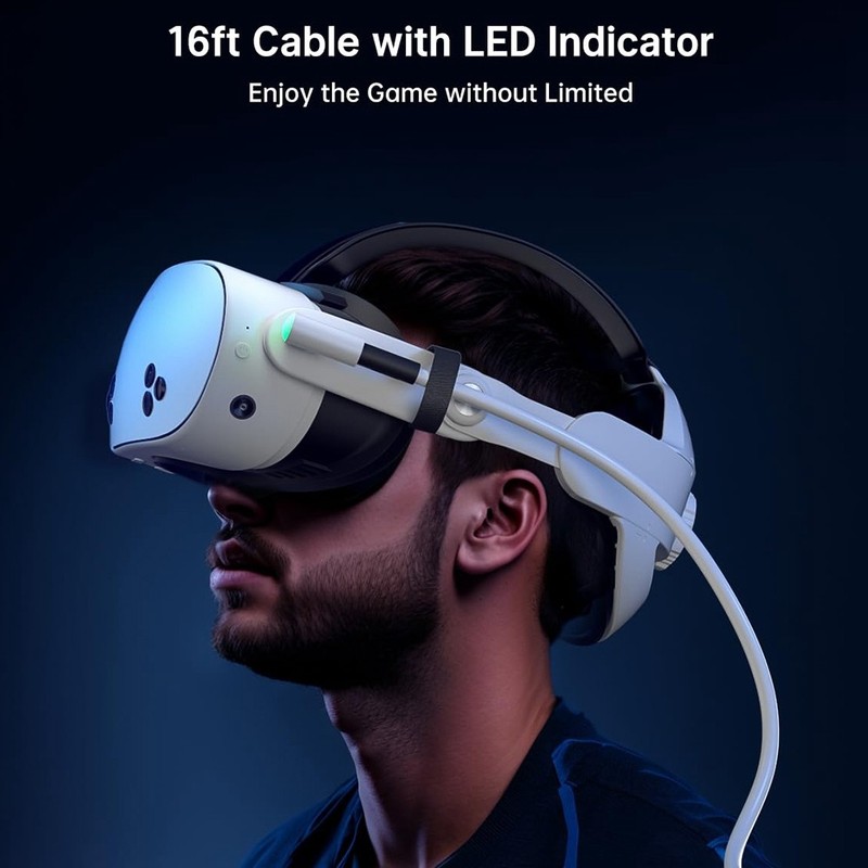USB3.2 Gen1 VR Link Cable Fast VR Cable with Light for 3S 3 2/ 3/ 4 VR4786 gallery