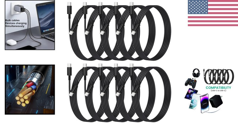 10 USB-C to C Cords 3.3ft - Fast Charge and Compatibility for All Devices gallery