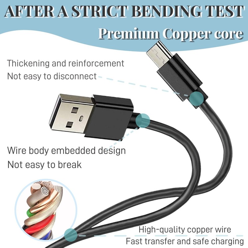 5V Power Adapter Charger Charging Cable Compatible with COMFIER, Black gallery