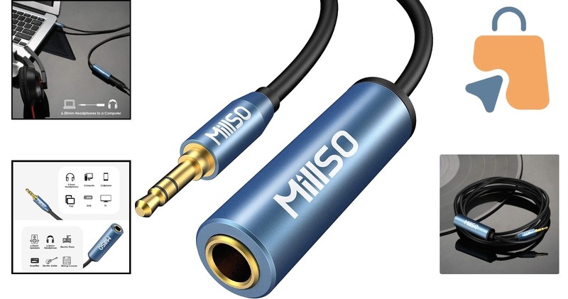 Plug and Play 1/4 to 3.5mm Audio Jack Adapter - Versatile Connection for All gallery