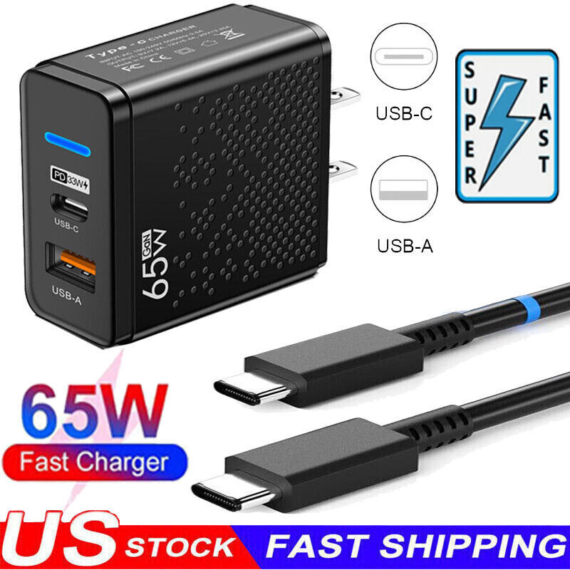 65W Fast Charging USB Type C Wall Charger For iPhone Samsung Google Motorola gallery